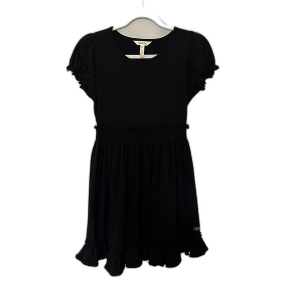 Matilda Jane Black Dress Girl's Size 14 Casual Everyday Event Girly Ruffle - Picture 2 of 8